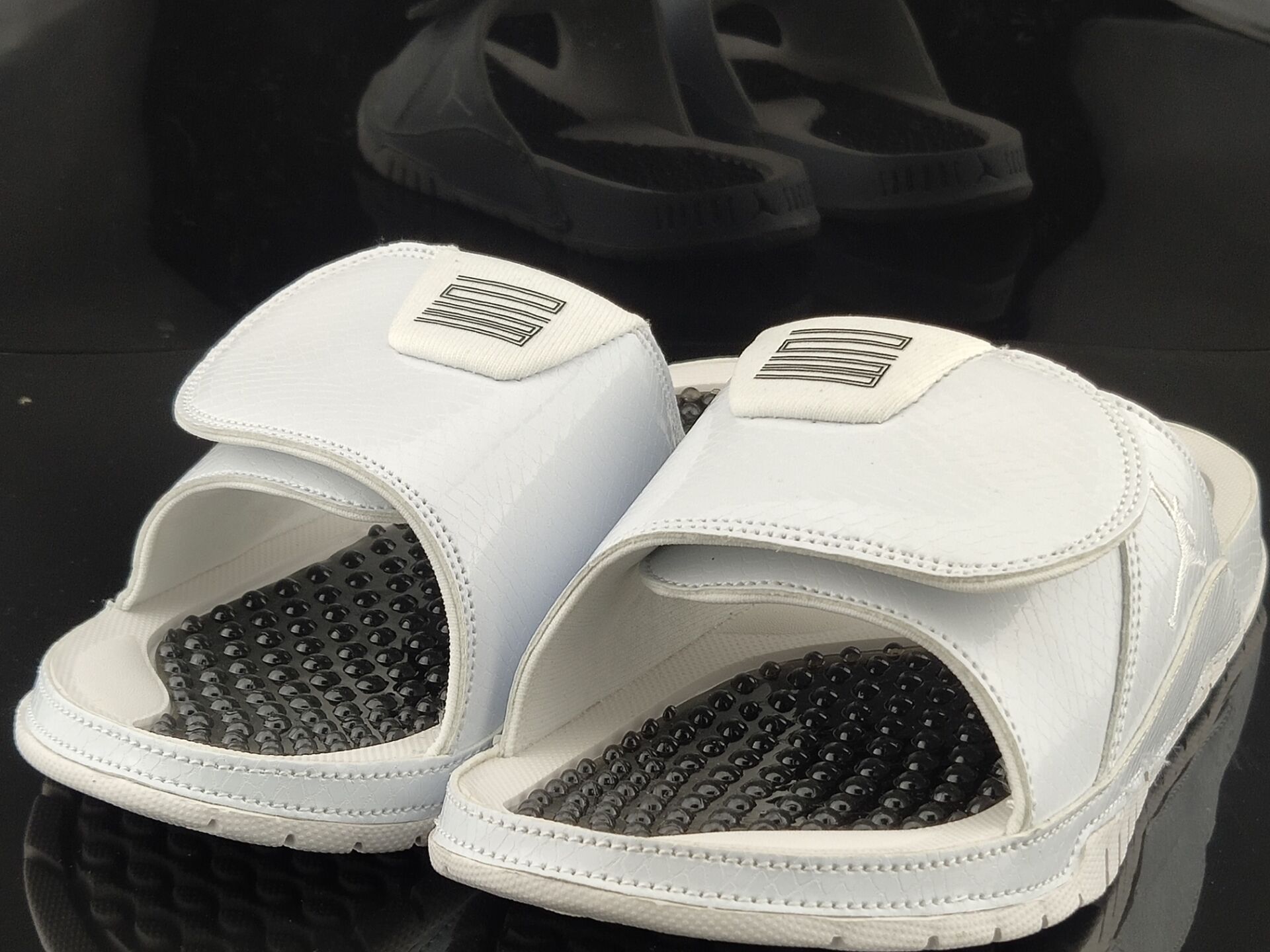 Air Jordan Hydro XI Retro Grey Black Sandals
